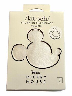 Kit•sch x Disney Mickey Mr. Mouse Satin Pillowcase Standard/Queen New Bedding
